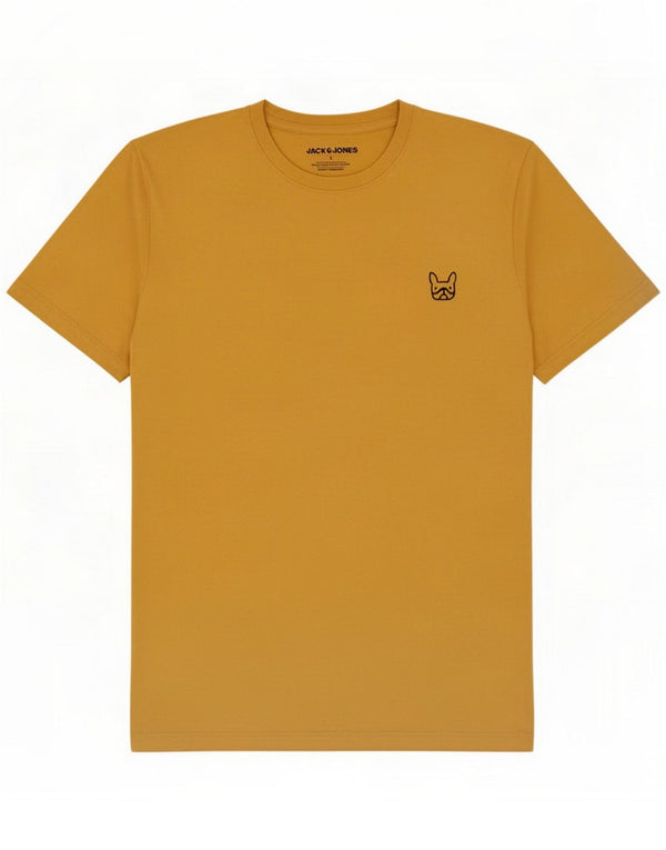 Jack & Jones Mens T-Shirt Top Large Yellow Cotton