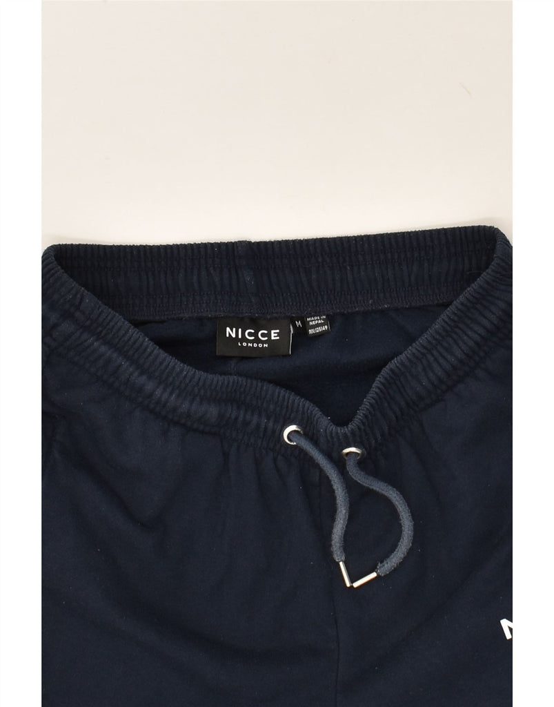 NICCE Mens Tracksuit Trousers Joggers Medium Navy Blue Cotton | Vintage Nicce | Thrift | Second-Hand Nicce | Used Clothing | Messina Hembry 