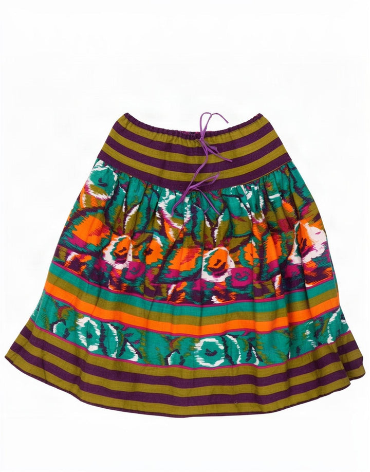 Vintage Womens Abstract Pattern A-Line Skirt Medium W28 Multicoloured