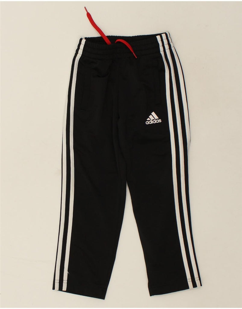 ADIDAS Girls Tracksuit Trousers 4-5 Years Black Polyester | Vintage Adidas | Thrift | Second-Hand Adidas | Used Clothing | Messina Hembry 