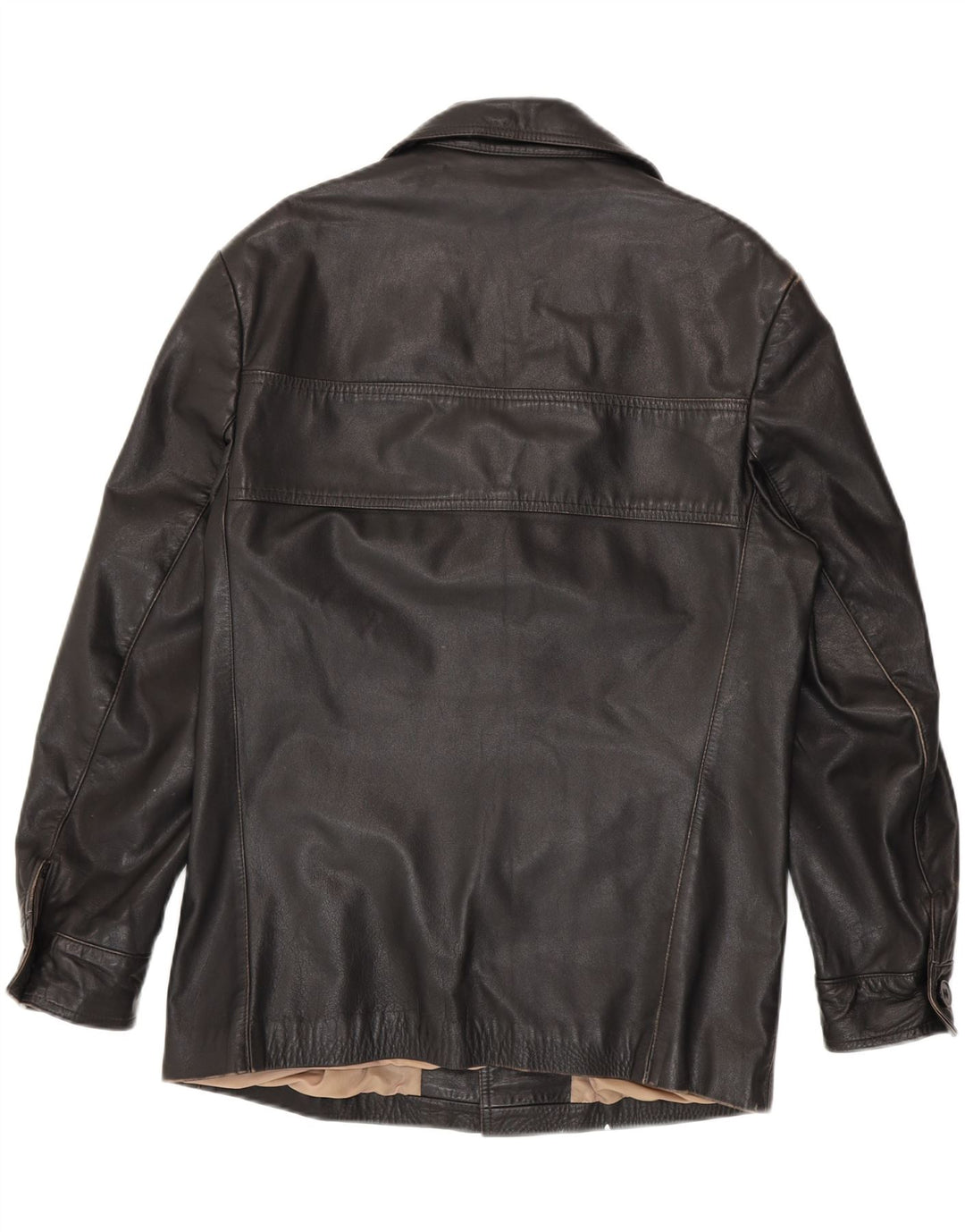 Vintage Mens Leather Jacket UK 38 Medium Black Leather