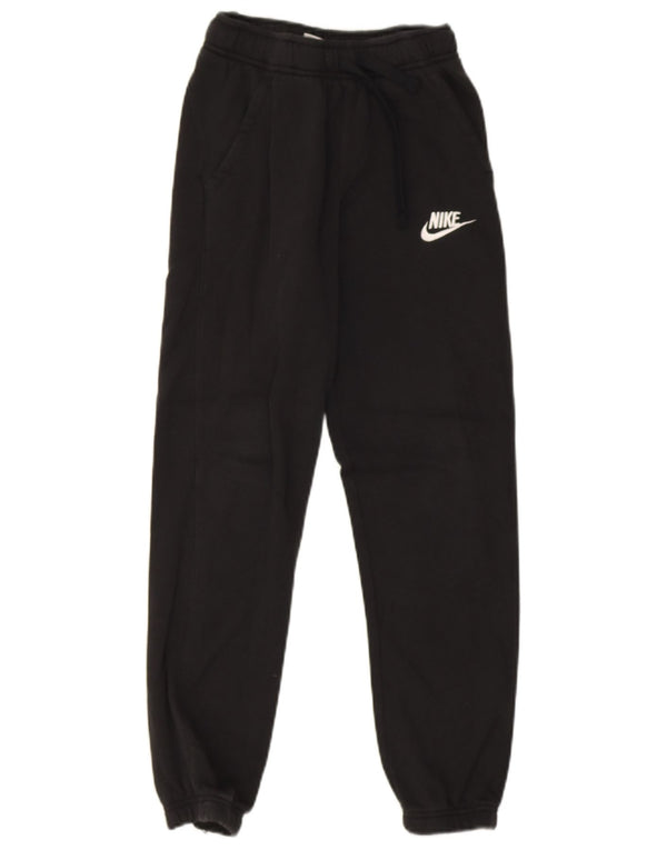 Nike Boys Tracksuit Trousers Joggers 10-11 Years Medium Black Cotton