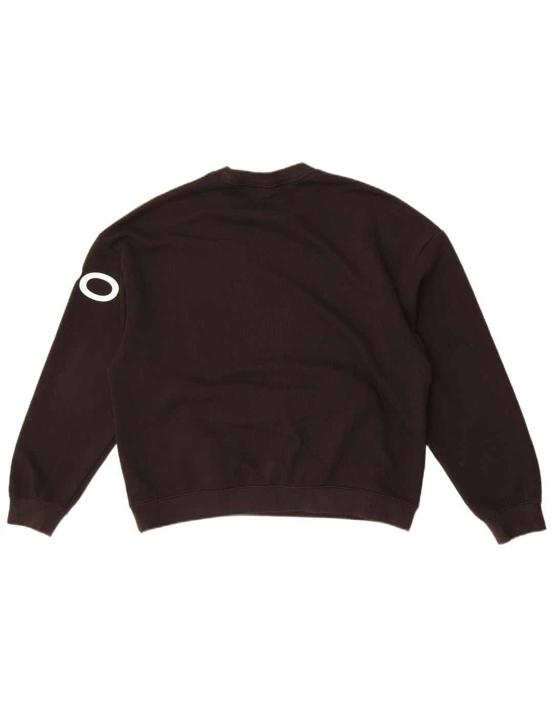 Nike Womens Graphic Oversized Sweatshirt Jumper UK 10 Small Black Cotton