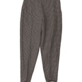 Benetton Womens Casual Trousers IT 44 Medium W28 L30 Black Houndstooth