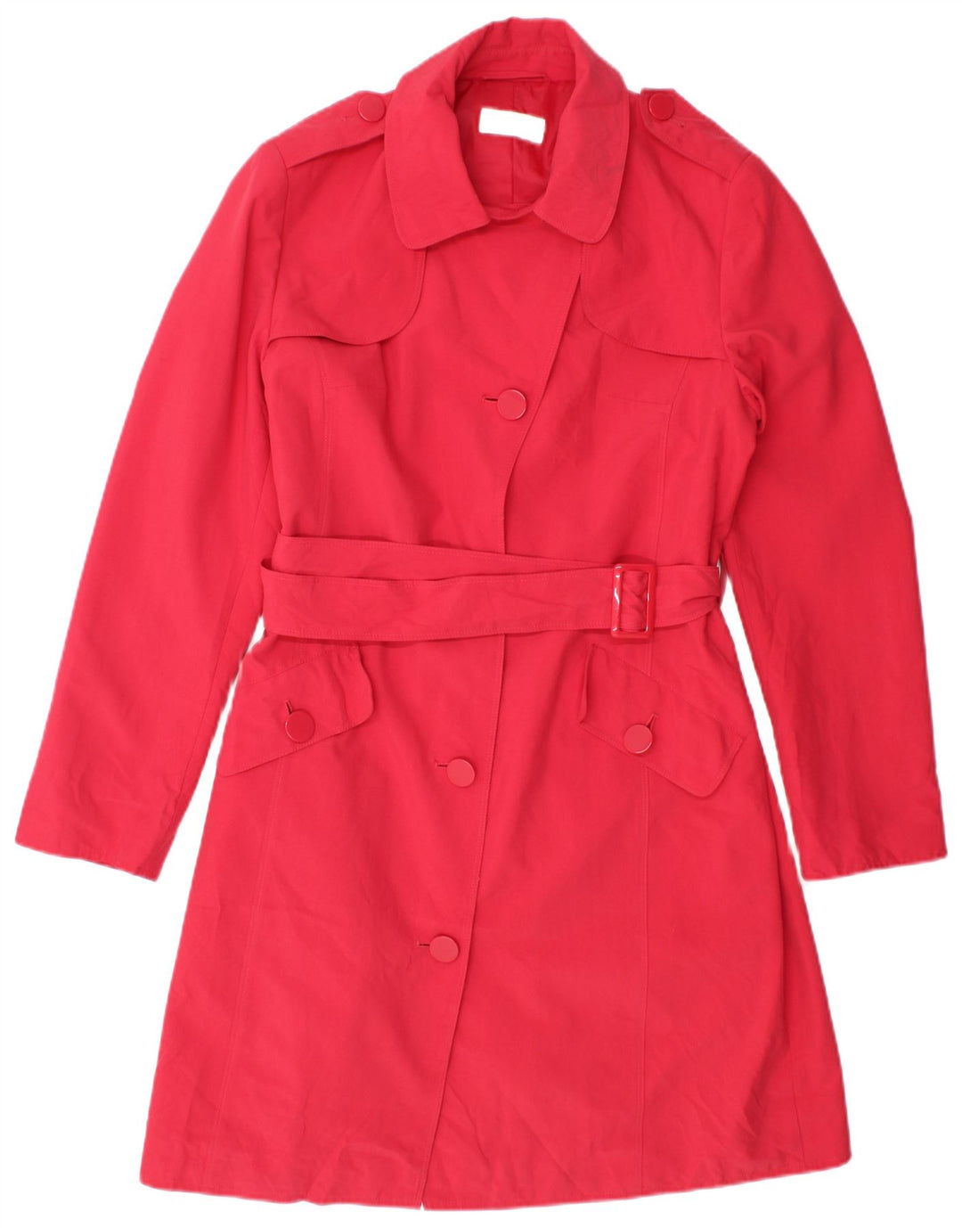 Marks & Spencer Womens Trench Coat UK 12 Medium Pink Polyester