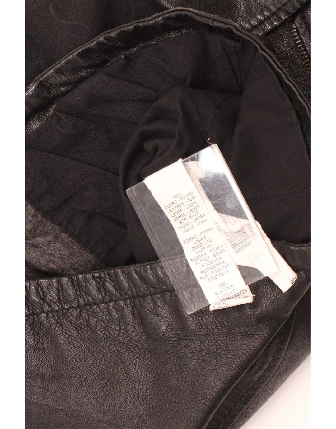 Vintage Womens Crop Leather Biker Jacket UK 10 Small Black Leather