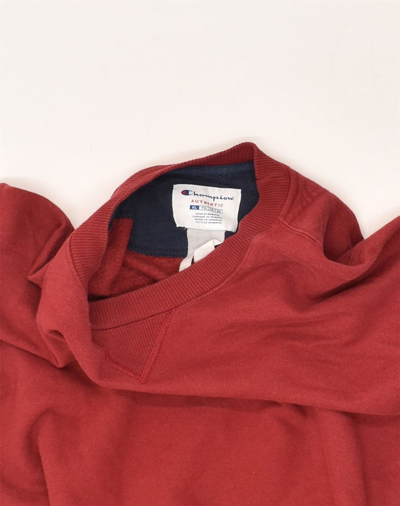 CHAMPION Mens Sweatshirt Jumper XL Red Cotton | Vintage Champion | Thrift | Second-Hand Champion | Used Clothing | Messina Hembry 