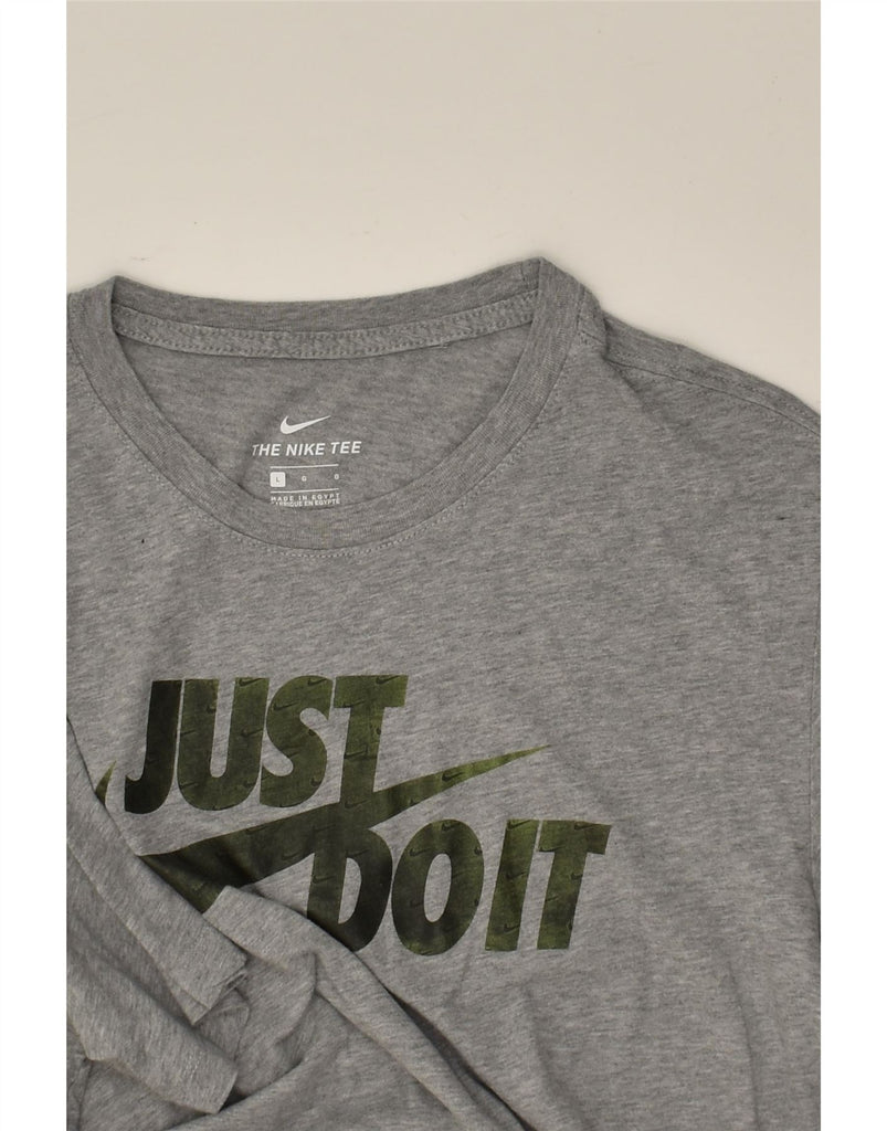 NIKE Mens Graphic T-Shirt Top Large Grey Cotton | Vintage Nike | Thrift | Second-Hand Nike | Used Clothing | Messina Hembry 