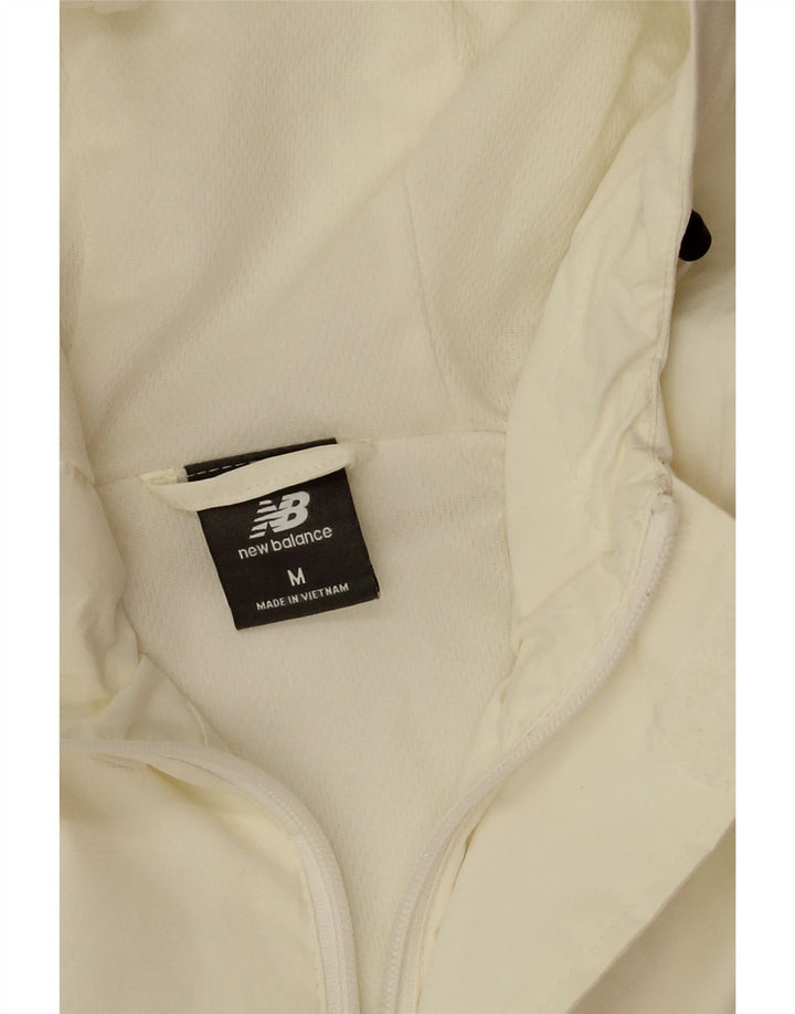 New Balance Womens Oversized Hooded Windbreaker Jacket UK 14 Medium White