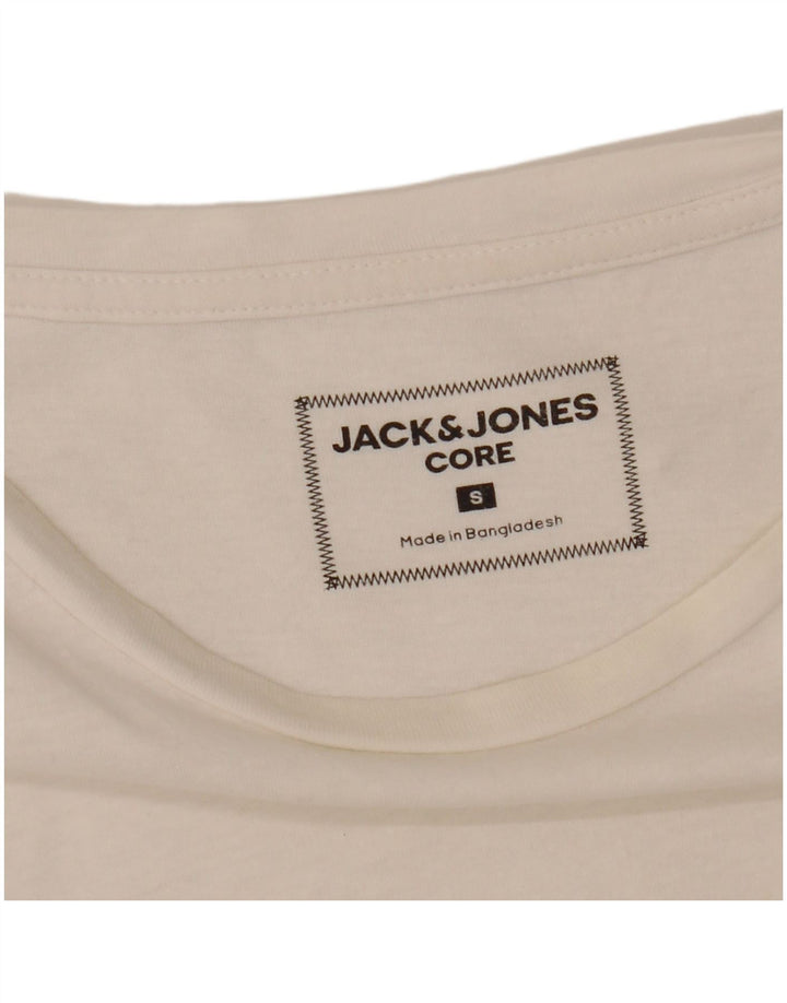 JACK & JONES Mens Core Graphic T-Shirt Top Small White