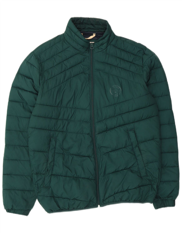 JACK & JONES Mens Padded Jacket UK 38 Medium Green Polyester
