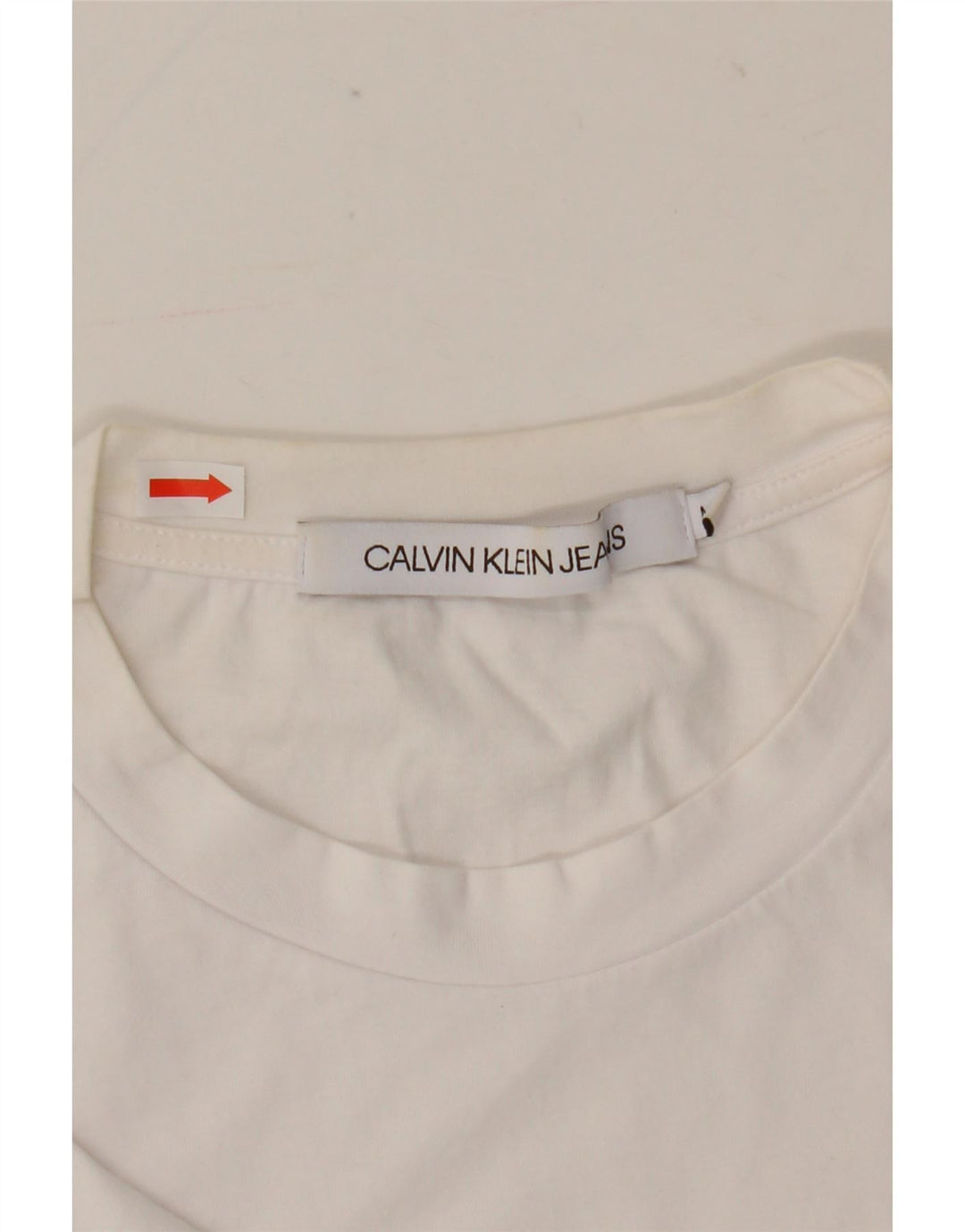 Calvin Klein Jeans Mens Graphic T-Shirt Top Medium White Cotton