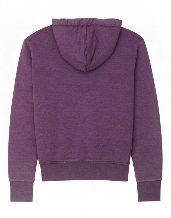 Superdry Womens Oversized Zip Hoodie Sweater UK 10 Small Purple Cotton