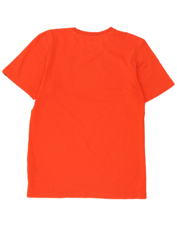 Adidas Mens Climalite Graphic T-Shirt Top Small Orange Cotton