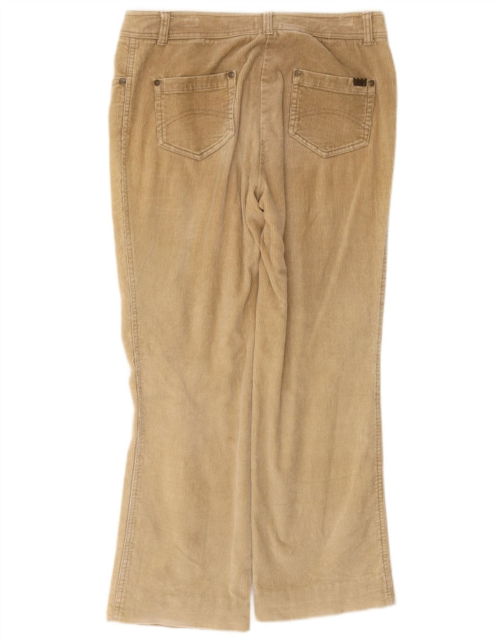 Sergio Tacchini Womens Bootcut Corduroy Trousers IT 42 Medium W32 L26 Beige