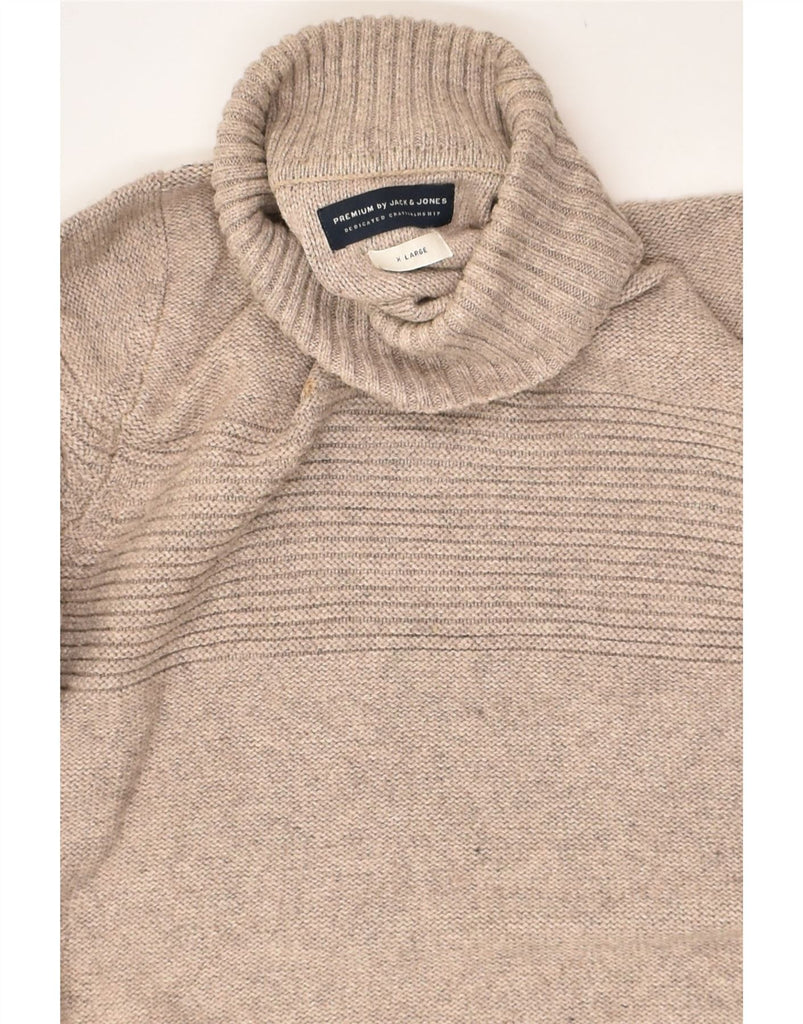 JACK & JONES Mens Premium Roll Neck Jumper Sweater XL Grey Cotton | Vintage Jack & Jones | Thrift | Second-Hand Jack & Jones | Used Clothing | Messina Hembry 