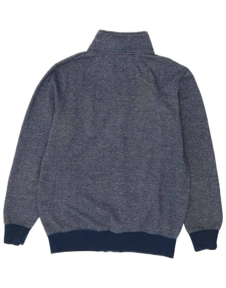 Jack & Jones Mens Tracksuit Top Jacket Large Navy Blue Flecked Cotton