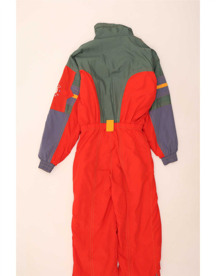 Ninety Eight Mens Ski Jumpsuit UK 40 Medium Red Colourblock Polyester