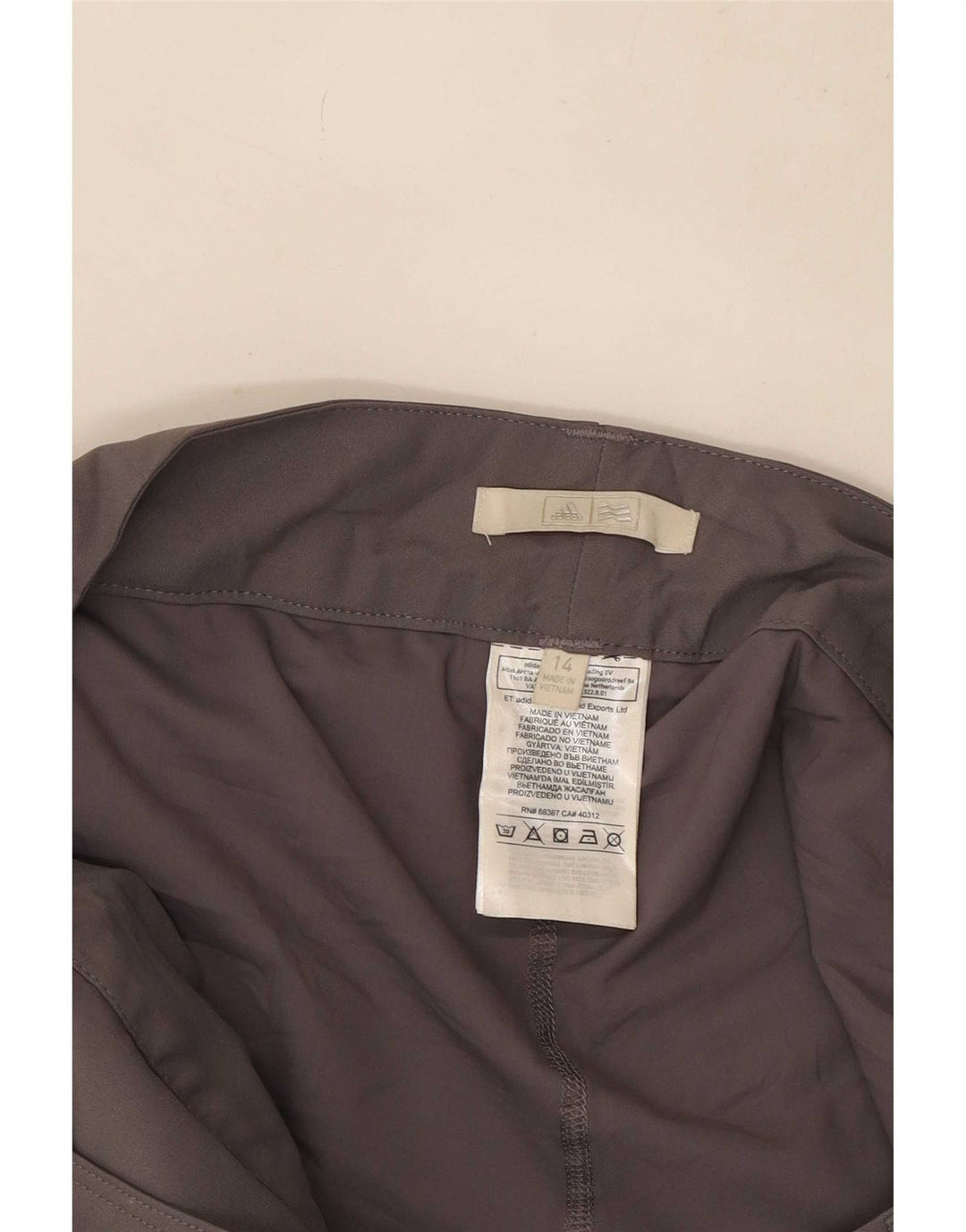 Adidas Womens Mini Skirt UK 14 Large W32 Grey Polyester
