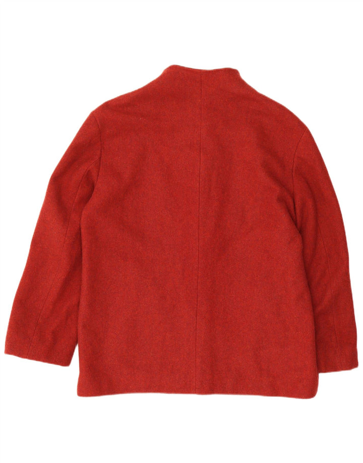 Marks & Spencer Womens Short Oversized Overcoat UK 10 Small Red Flecked