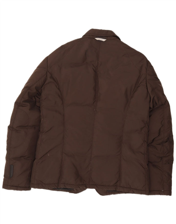 Brema Mens Blazer Padded Jacket IT 52 XL Brown Polyester