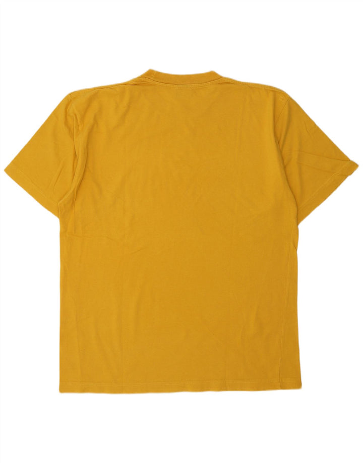 CHAMPION Mens Graphic T-Shirt Top XL Yellow Cotton