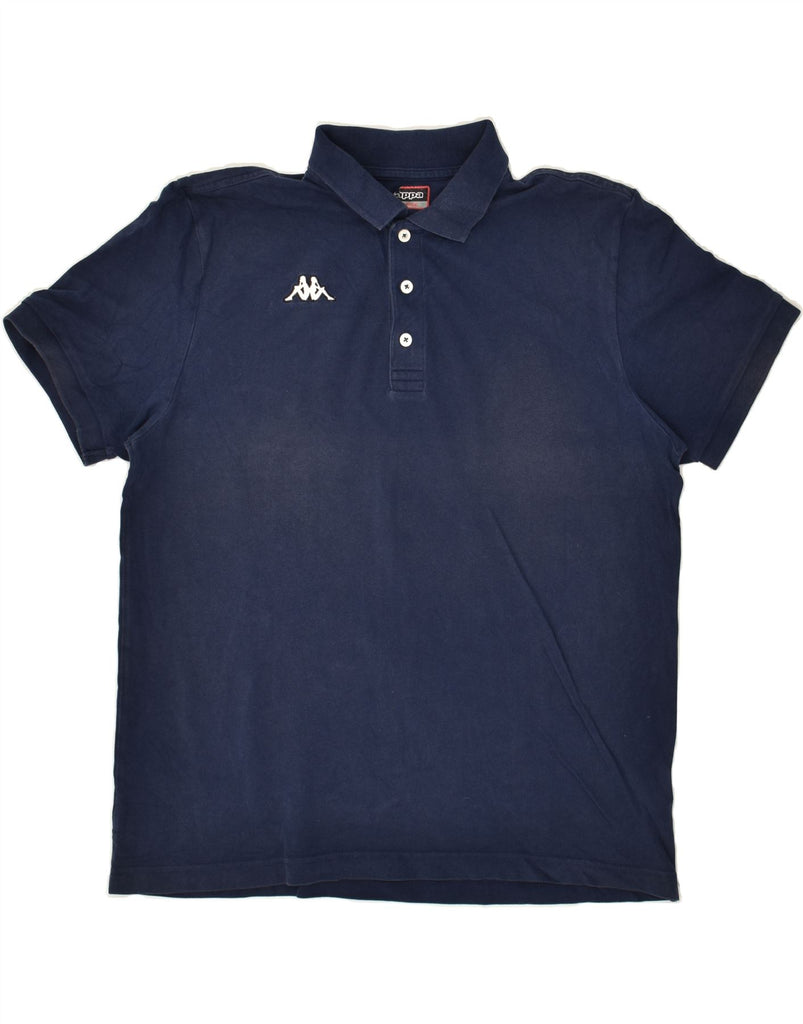 KAPPA Mens Polo Shirt XL Navy Blue Cotton | Vintage Kappa | Thrift | Second-Hand Kappa | Used Clothing | Messina Hembry 