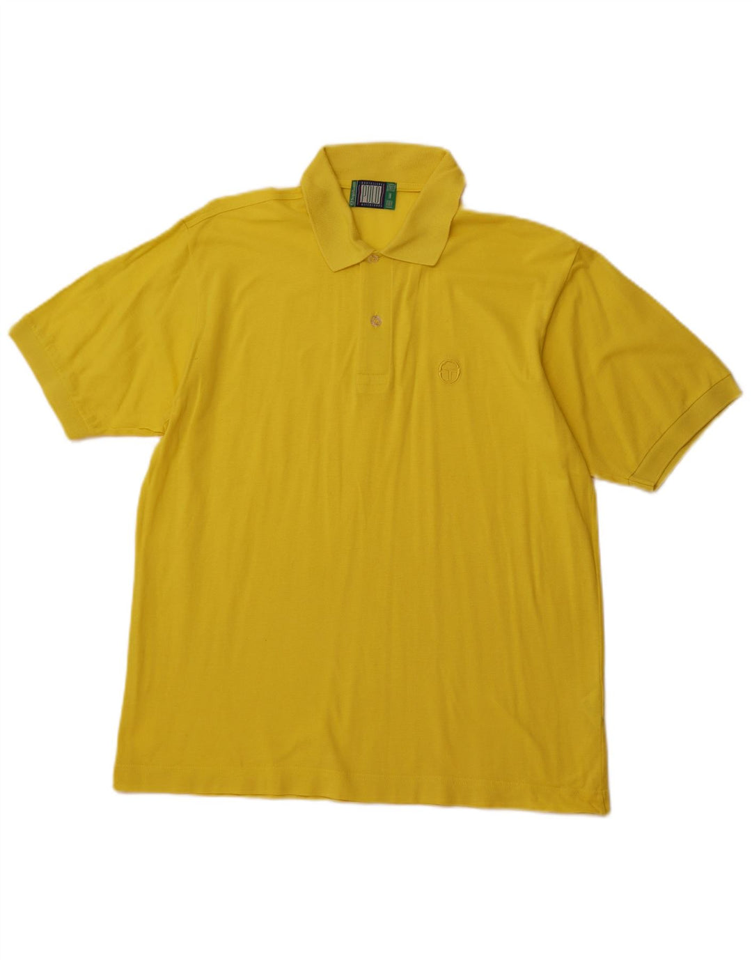 SERGIO TACCHINI Mens Polo Shirt Medium Yellow Cotton