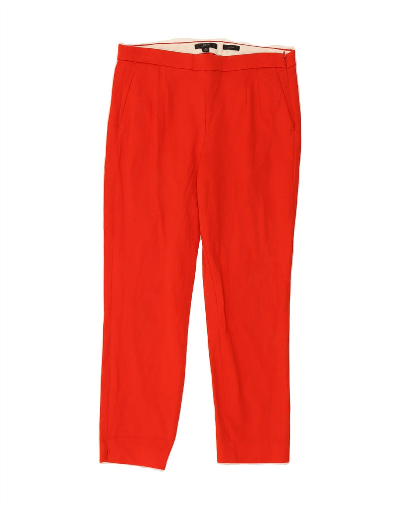 J. CREW Womens Martie Slim Cropped Trousers US 6 Medium W31 L24 Red Cotton Vintage J. Crew and Second-Hand J. Crew from Messina Hembry 