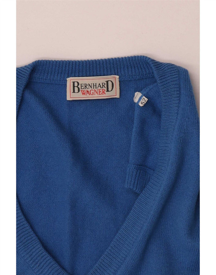 Bernhard Wagner Mens Vest Tank Top IT 52 Large Blue