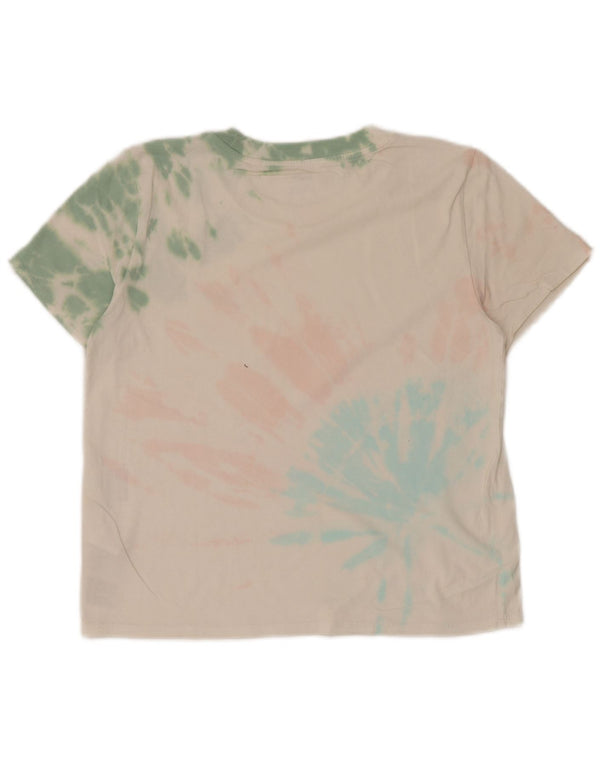 Levi's Womens T-Shirt Top UK 14 Medium White Tie Dye Cotton