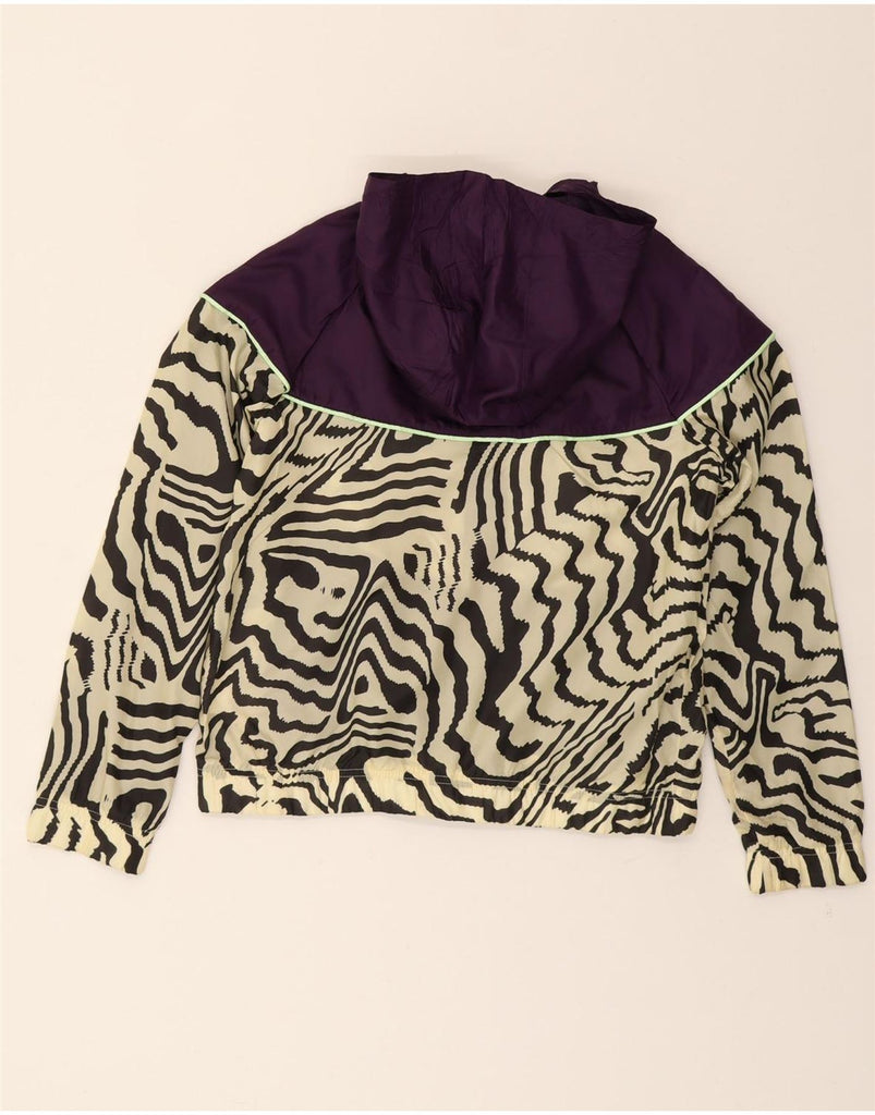 NIKE Girls Zip Hoodie Sweater 13-14 Years XL Purple Animal Print Vintage Nike and Second-Hand Nike from Messina Hembry 