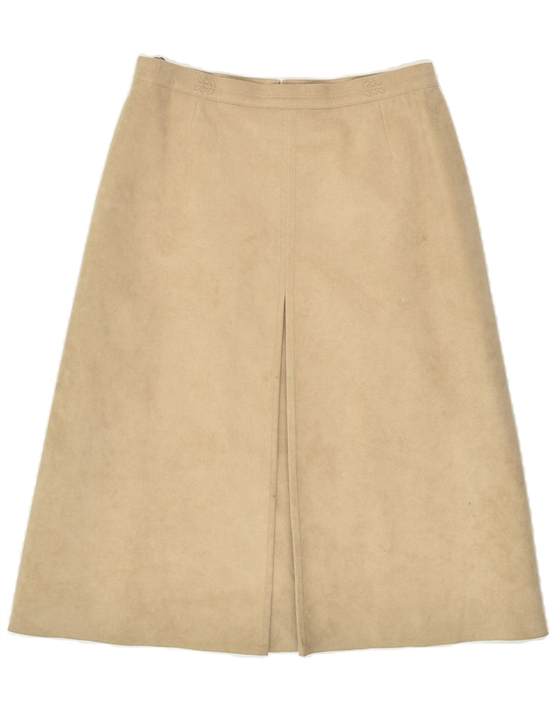 DELBA ALCANTARA Womens 2 Piece Skirt Set UK 14 Large W28  Beige Polyester Vintage Delba Alcantara and Second-Hand Delba Alcantara from Messina Hembry 