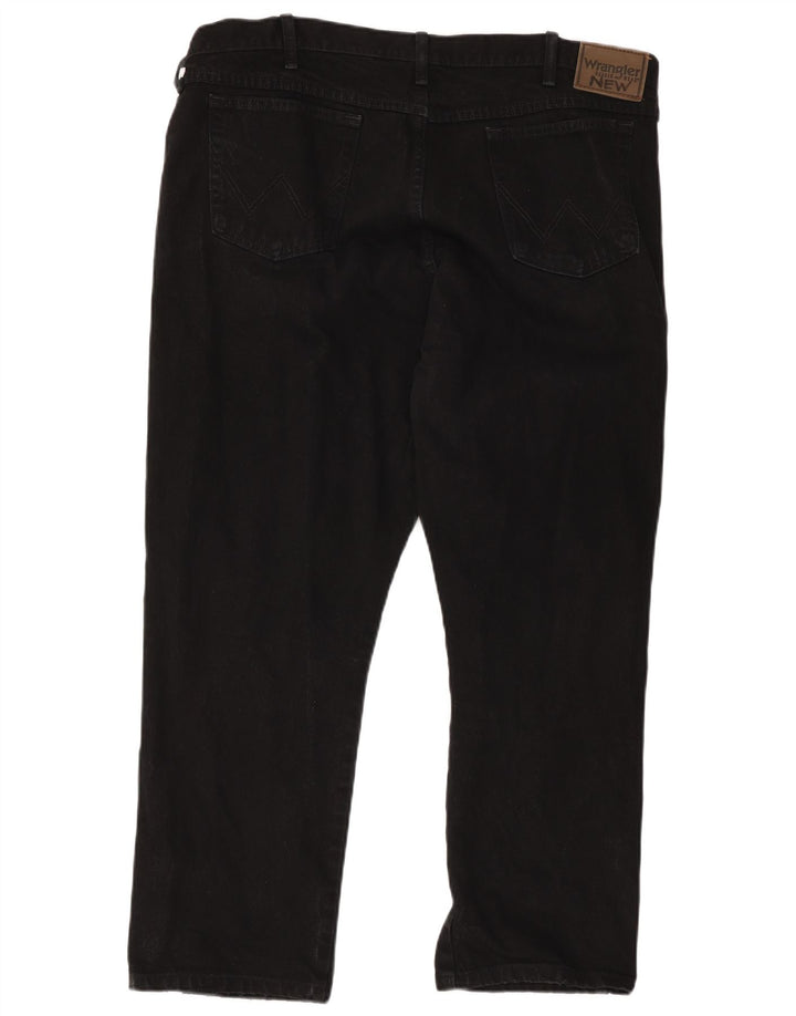 Wrangler Mens Straight Jeans W44 L30 Black Cotton