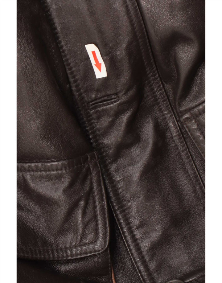 Zugaroni Mens Magione Leather Jacket IT 52 XL Brown