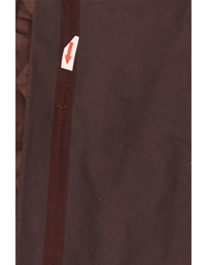 Hugo Boss Womens Overcoat UK 16 Large  Brown Cotton