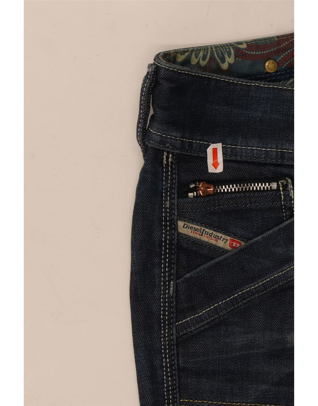 DIESEL Womens Reckfly Bootcut Jeans W26 L32 Navy Blue Cotton