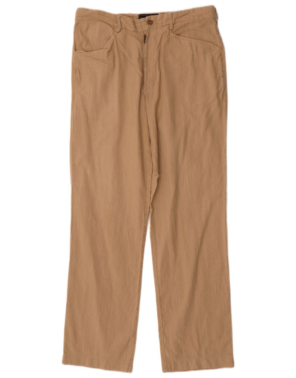 Marlboro Classics Mens Straight Casual Trousers EU 50 Large W34 L31 Beige
