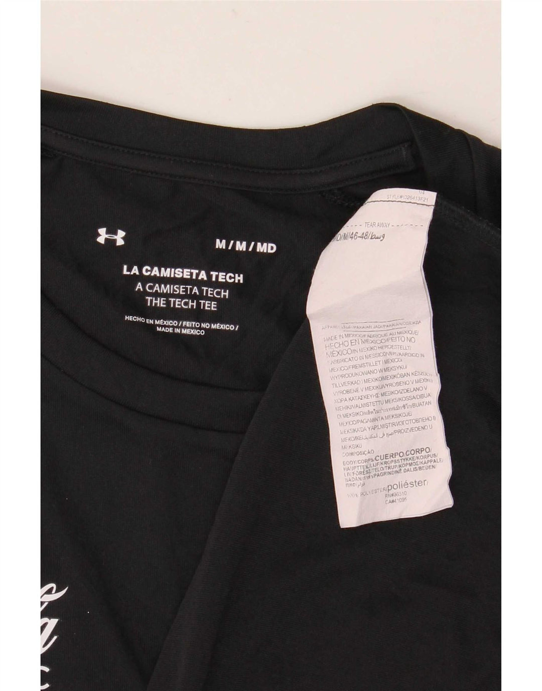Under Armour Mens Graphic T-Shirt Top Medium Black Polyester