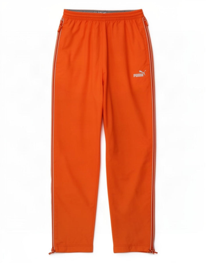 Puma Mens Tracksuit Trousers Small Orange Polyester