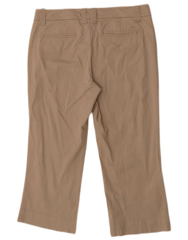 Tommy Hilfiger Womens Cropped Trousers US 10 Large W34 L24 Beige Cotton