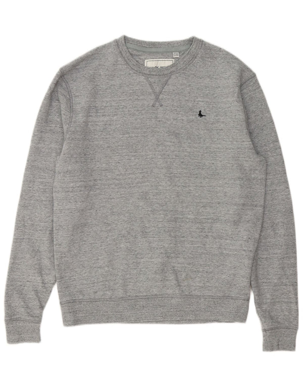 Jack Wills Mens Sweatshirt Jumper XS Grey Flecked Cotton