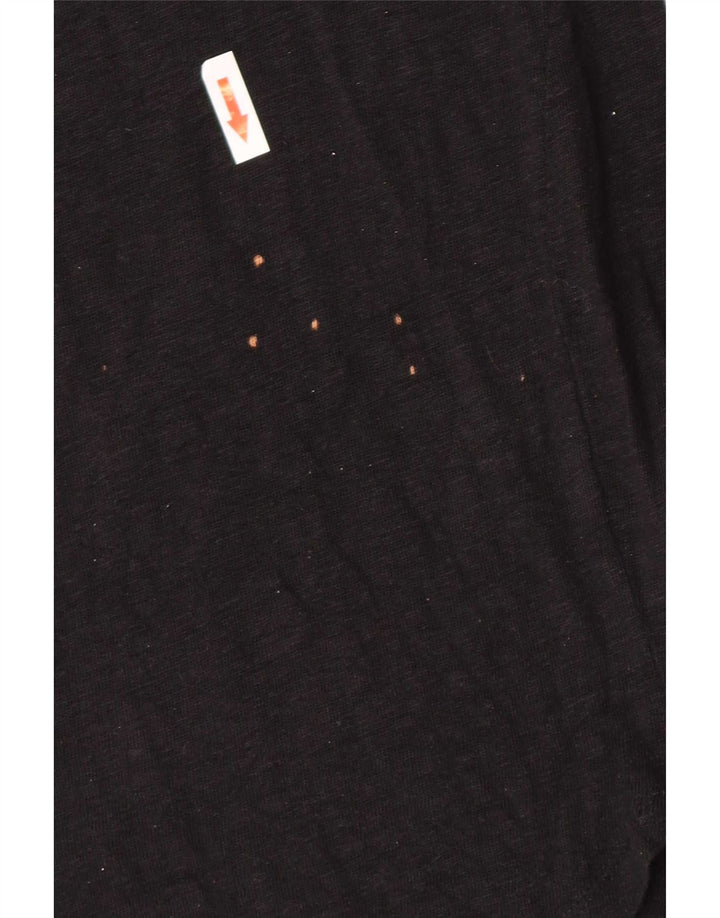 Zara Womens Top 3/4 Sleeve UK 10 Small Black