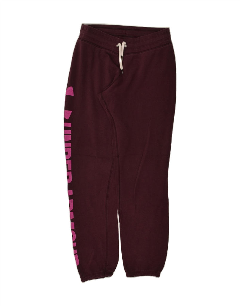 UNDER ARMOUR Womens Graphic Tracksuit Trousers Joggers UK 12 Medium Maroon | Vintage Under Armour | Thrift | Second-Hand Under Armour | Used Clothing | Messina Hembry 