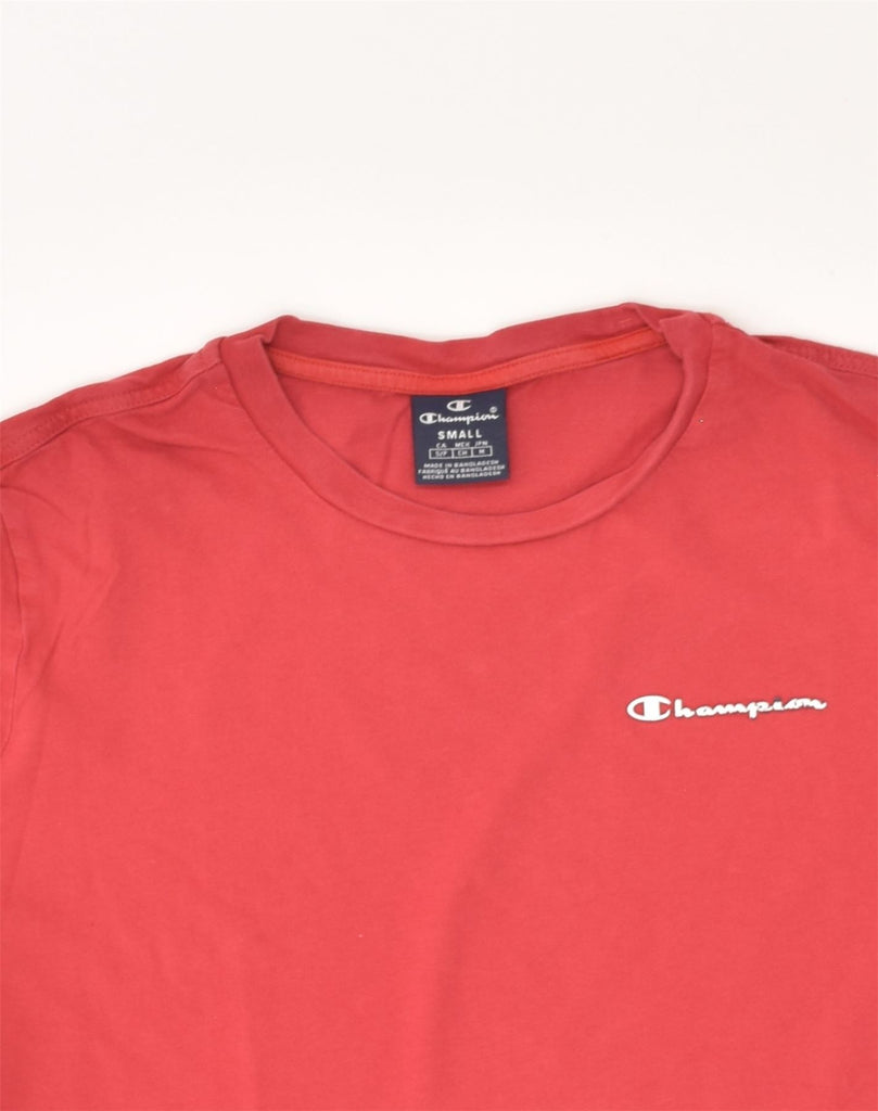 CHAMPION Mens T-Shirt Top Small Red Cotton | Vintage Champion | Thrift | Second-Hand Champion | Used Clothing | Messina Hembry 