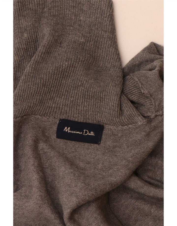 Massimo Dutti Mens Roll Neck Jumper Sweater Medium Grey