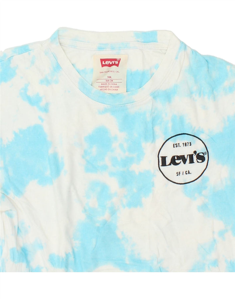 LEVI'S Boys T-Shirt Top 13-14 Years Blue Tie Dye Cotton | Vintage Levi's | Thrift | Second-Hand Levi's | Used Clothing | Messina Hembry 