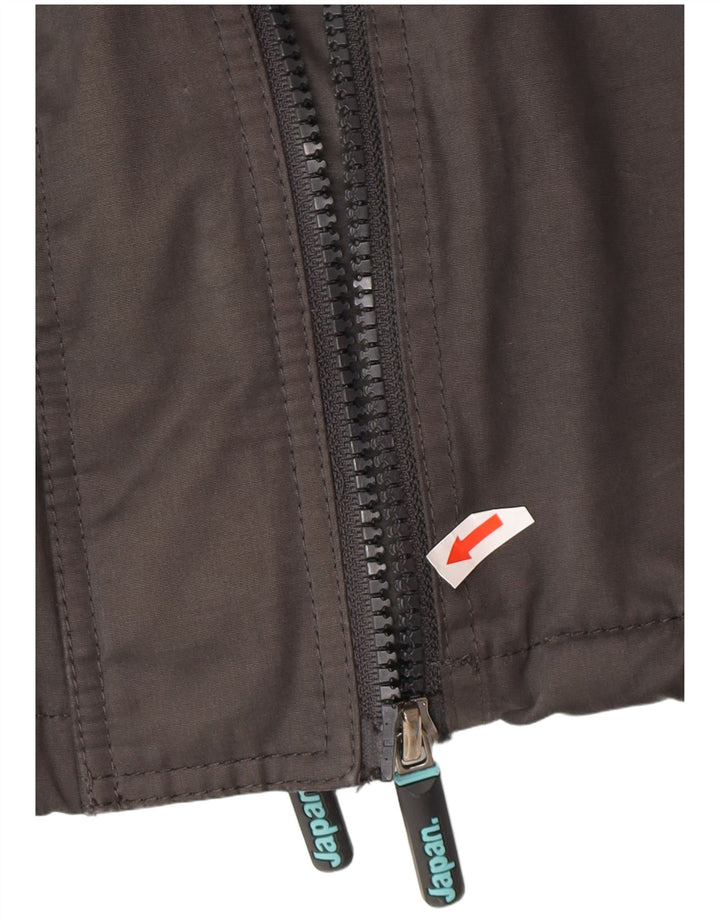 Superdry Mens The Windcheater Hooded Windbreaker Jacket UK 42 XL Grey