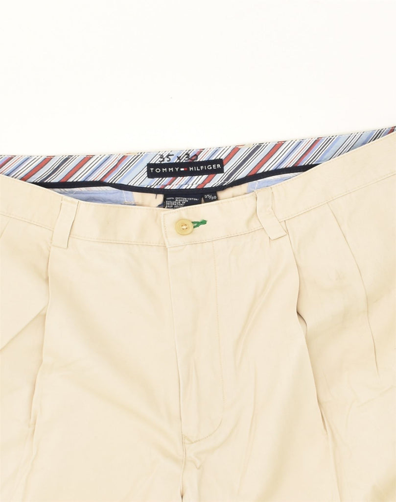 TOMMY HILFIGER Mens Pegged Casual Trousers W35 L30  Beige Cotton | Vintage Tommy Hilfiger | Thrift | Second-Hand Tommy Hilfiger | Used Clothing | Messina Hembry 