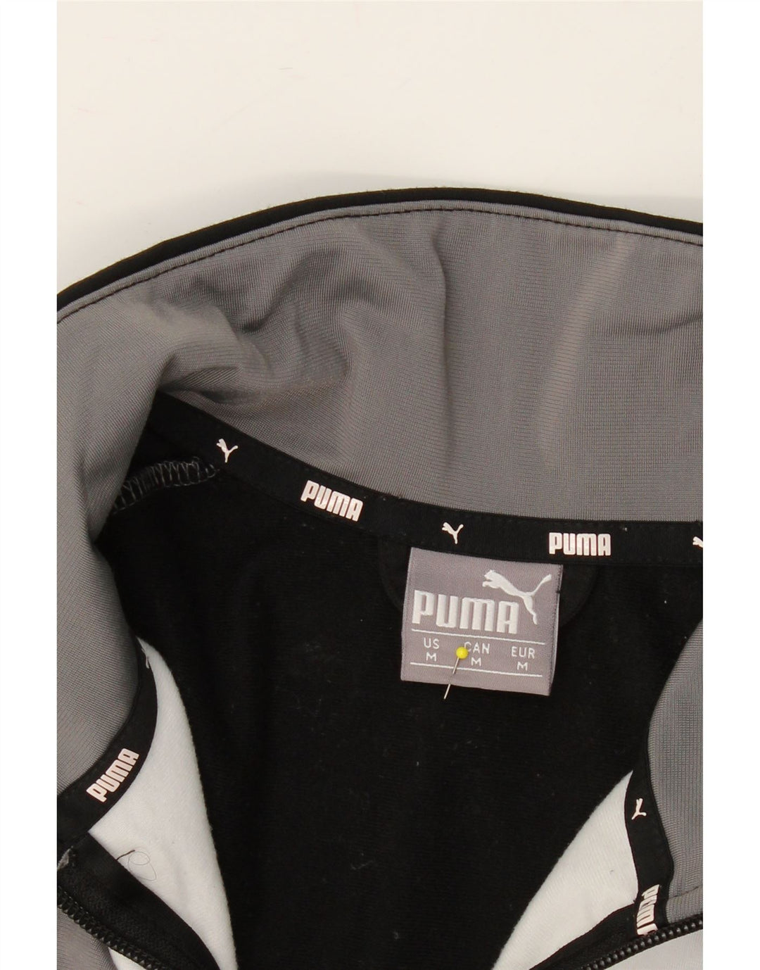 PUMA Mens Tracksuit Top Jacket Medium Grey Colourblock Polyester Vintage Puma and Second-Hand Puma from Messina Hembry 